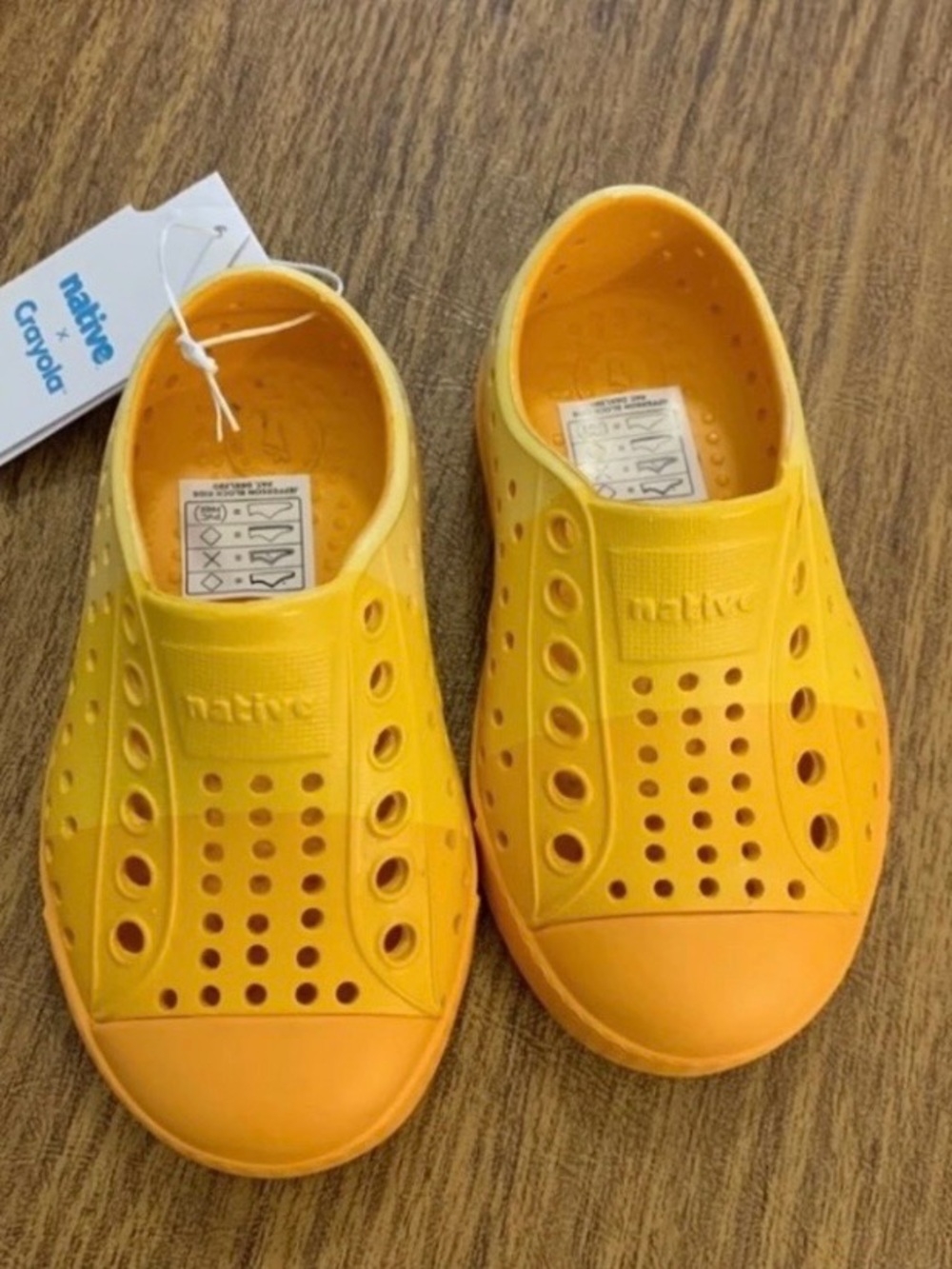 Native Kids Slip-On Water Shoes in Bright Yellow